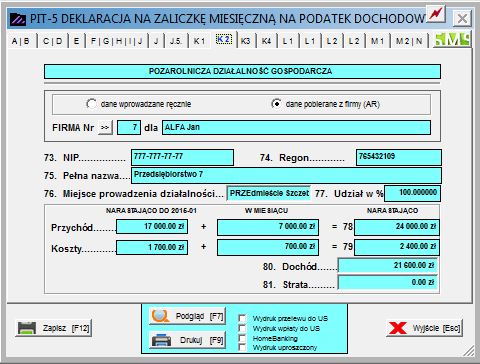 PKPiR - PIT-5L