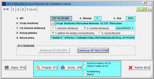 Ewidencja VAT naliczony