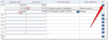 SaldeoSMART - podział dokumentu